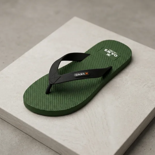Green_Textured_Flip_Flops_for_Men_by_Oaks