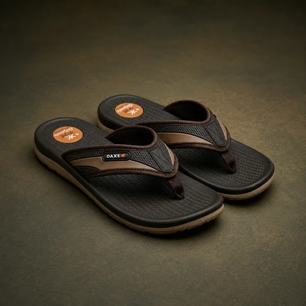Black_Olive_Brown_Textured_Flip_Flops_for_Men