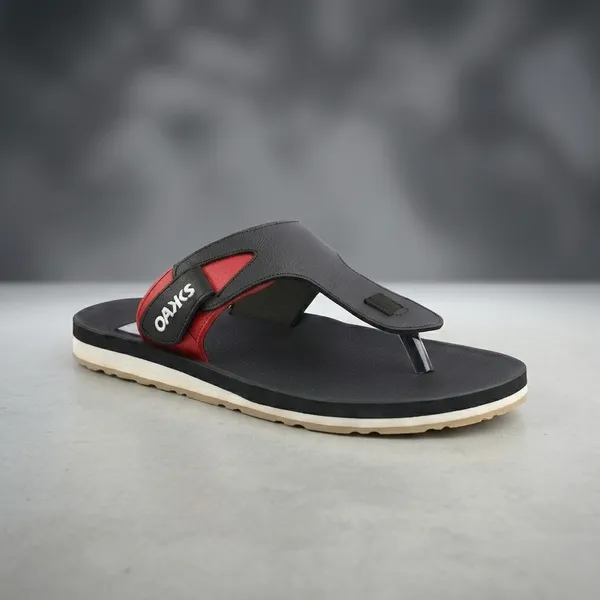 Black_&_Red_Synthetic_Leather_Flip_Flops_for_Men