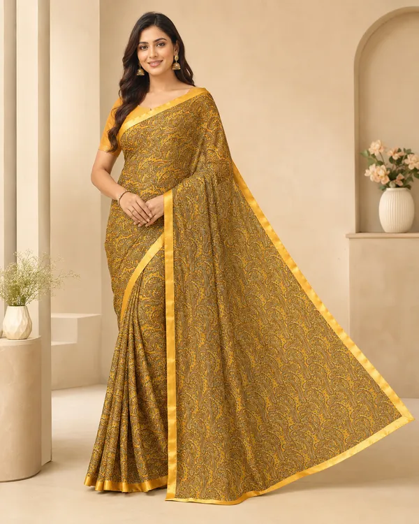 Stunning_Yellow_Leena_Chiffon_Saree