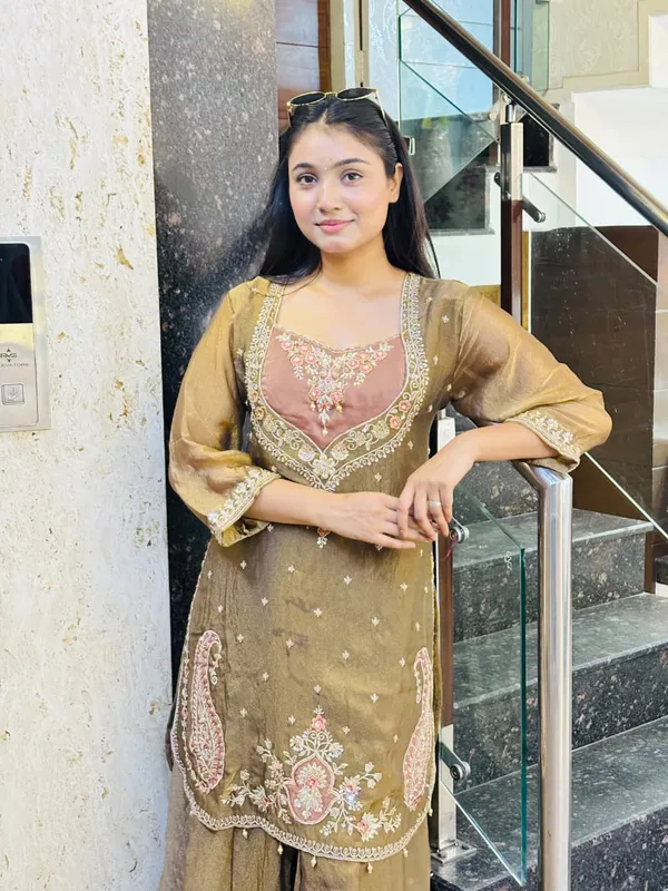 Elegant_Olive_Brown_Embroidered_Sharara_Set