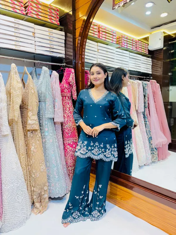 Elegant_Teal_Blue_Kurta_Palazzo_Set_with_Beautiful_Handwork