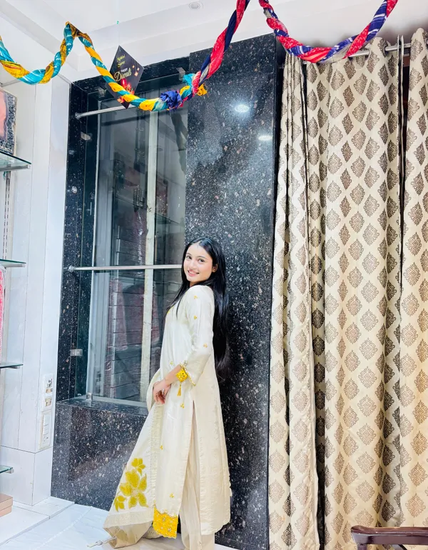 Ivory_Yellow_Floral_Handwork_3-Piece_Suit_Set_for_Women