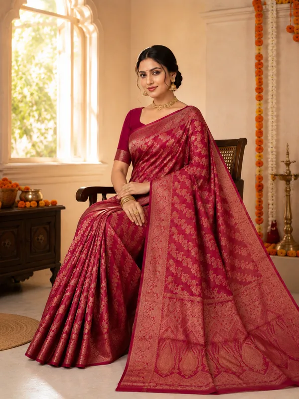 Organza_Silk_Zari_Woven_Traditional_Saree_For_Women