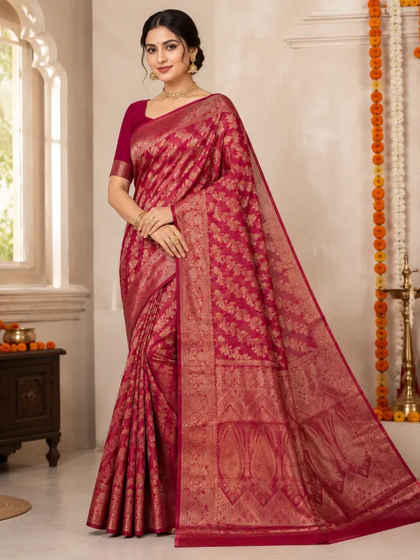 Organza_Silk_Zari_Woven_Traditional_Saree_For_Women