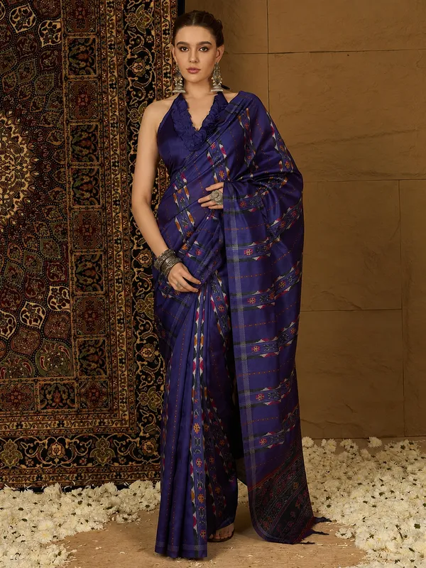 Royal_Blue_Elegance_With_Patola_Prints_Saree