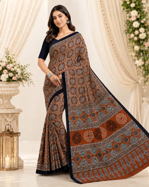 Cosmic_Rust_Ajrakh_Italian_Crepe_Saree