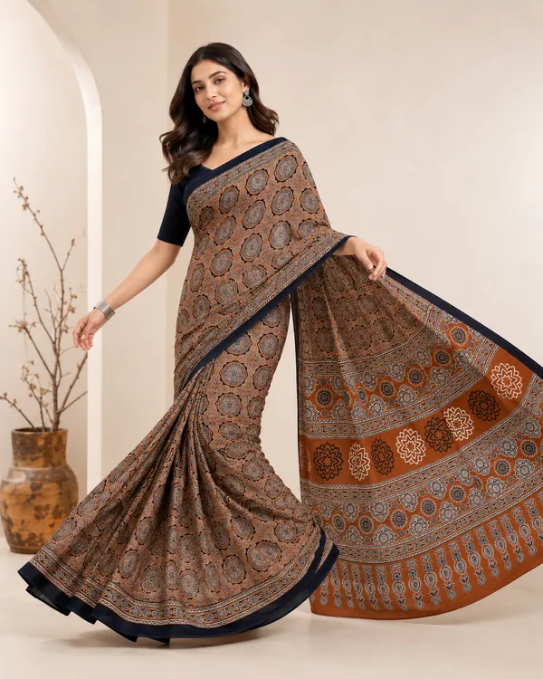 Cosmic_Rust_Ajrakh_Italian_Crepe_Saree