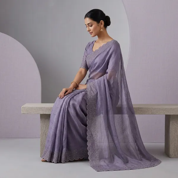 Purple_Tissue_crape_Embellished_Scalloped_Saree_With_unstiched_Blouse