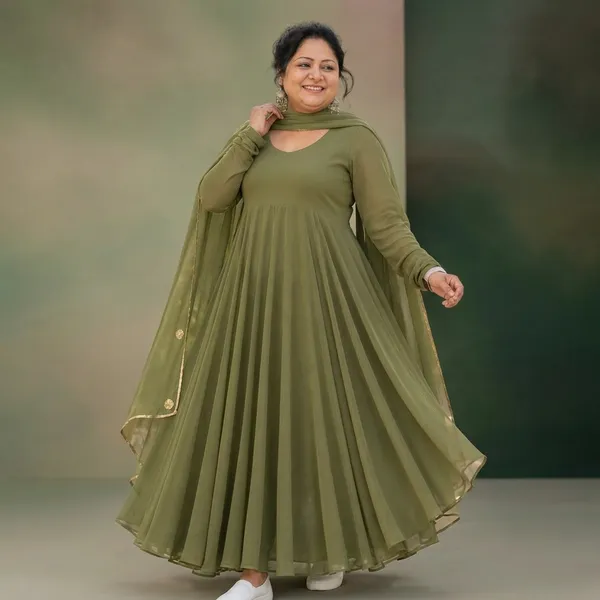 Olive_Green_Georgette_Flared_Anarkali_Dress_for_Women