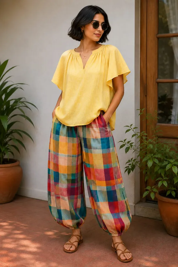 Multi_colured_Madras_checked_Balloon_pants