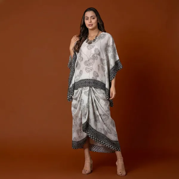White_Butterfly_Print_Kaftan_Dress_for_Women