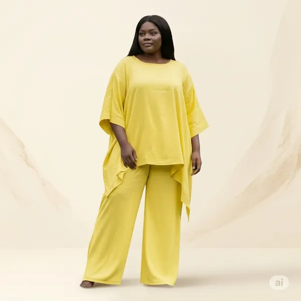 Yellow_Kaftan_Top_And_Palazzo_Set_For_Women