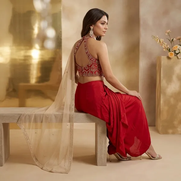 Red_Embellished_Halter_Neck_Dhoti_Set_for_Women