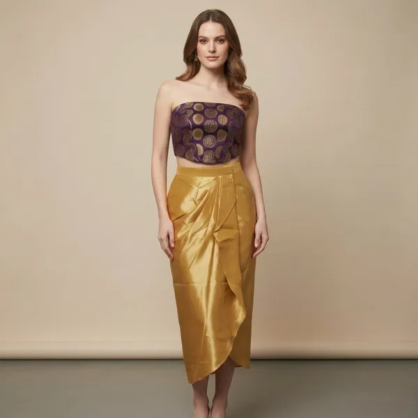 Purple_Brocade_Tube_Top_with_Gold_Draped_Skirt_Set_for_Women