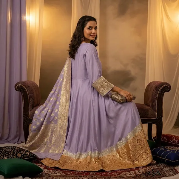 Lavender_Gold_Embroidered_Anarkali_Kurta_Set_for_Women