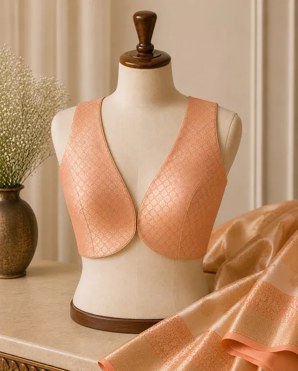 sabyasachi_cut_peach_Brocade_blouse__sleeveless