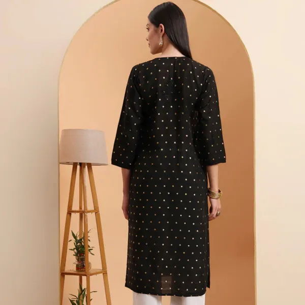 Black_Chanderi_Chikankari_Kurta_For_Women