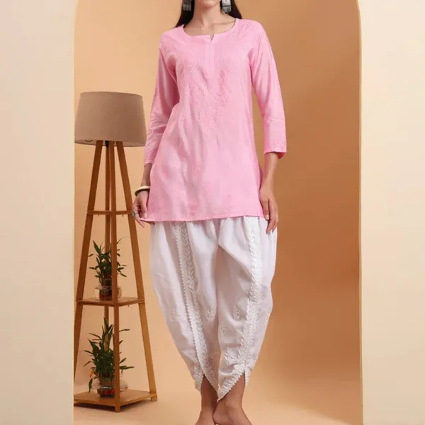 White_Cotton_Chikankari_Embroidered_Dhoti_Pants_For_Women