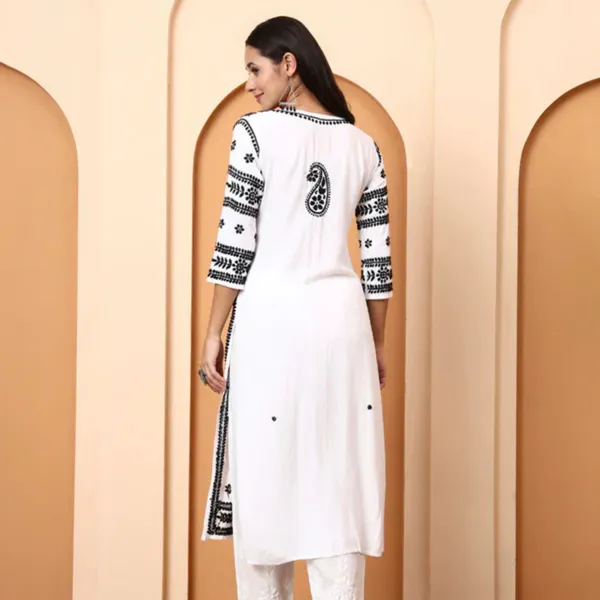 White_Cotton_Embroidered_Straight_Kurti_For_Women