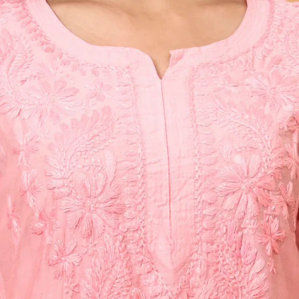 Peach_Chanderi_Embroidered_Straight_Kurti_For_Women