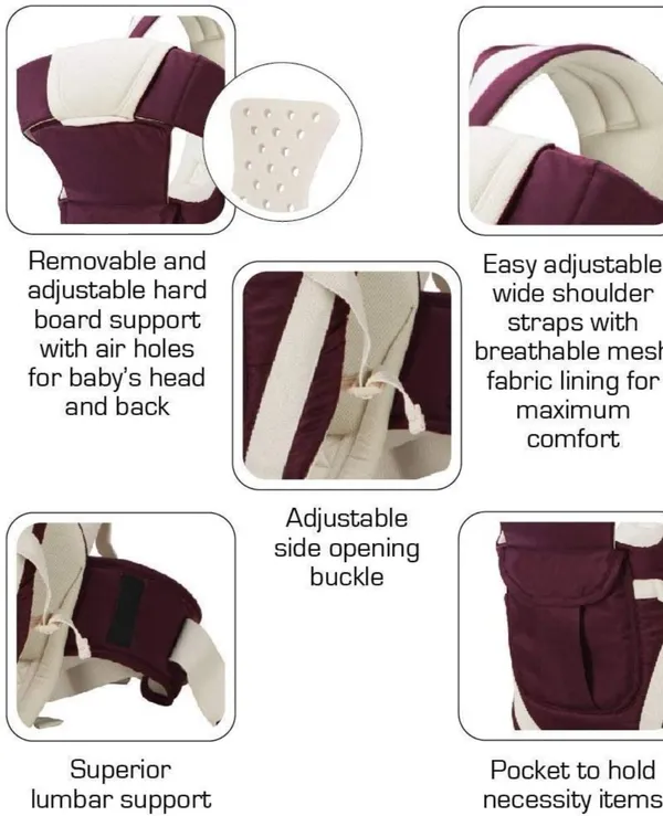 Bhoomi_Kidz_Enterprise_Adjustable_Hands-Free_|4-In-1_Baby_Carrier_Bag_Carry_Bag_||Front_Carry_Bag_Baby_Carrier_(Multicolor,_Front_Carry_Facing_In)