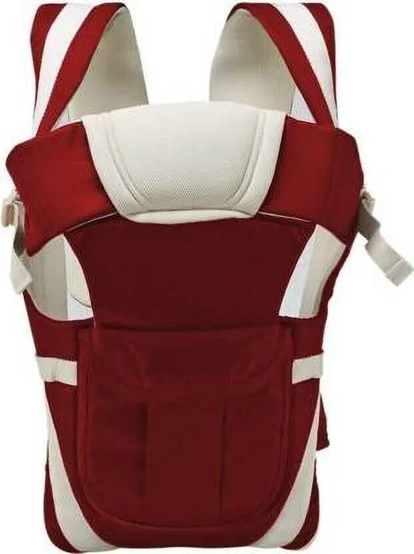 Little_Monkeys_4_In_1_Position_With_Comfortable_Head_Support_And_Buckle_Straps_Baby_Carrier_Baby_Carrier_Maroon,_Front_Carry_Facing_Out