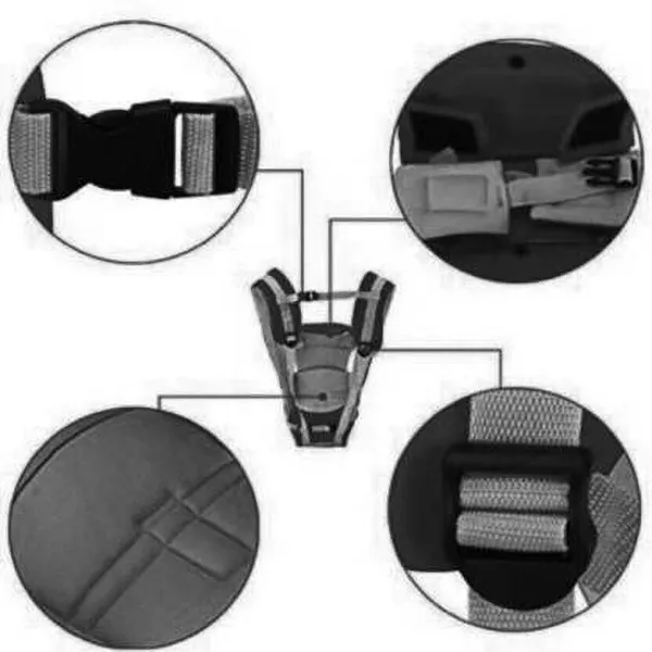 Little_Monkeys_4_In_1_Position_With_Comfortable_Head_Support_&_Buckle_Straps_Baby_Carrier_Baby_Carrier_Wine,_Front_Carry_Facing_Out