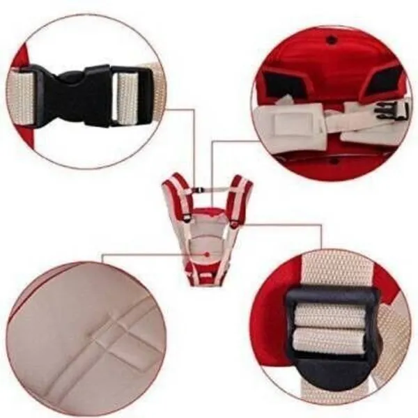 Little_Monkeys_Baby_Carrier_Shoulder_Belt_Sling_Backpack_Baby_Holding_Strap_Adjustable_Carry_Bag_Baby_Carrier_Front_Carry_Facing_Out_Baby_Carrier_Red,_Front_Carry_Facing_Out