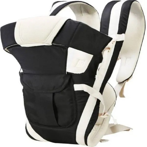 Hanu_Enterprises_Kids_4-In-1_Adjustable_Baby_Carrier_Cum_Kangaroo_Bag/Baby_Carry_Sling/Back/Front_Carrier_For_Baby_With_Safety_Belt_And_Buckle_Straps_Black_Baby_Carrier_Black,_Front_Carry_Facing_Out