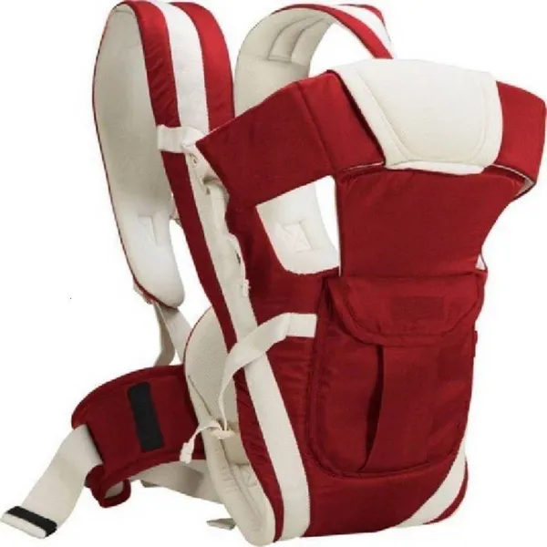 Hanu_Enterprises_Kids_4-In-1_Adjustable_Baby_Carrier_Cum_Kangaroo_Bag/Honeycomb_Texture_Baby_Carry_Sling/Back/Front_Carrier_For_Baby_With_Safety_Belt_And_Buckle_Straps_Mehroon_Baby_Carrier_Maroon,_Front_Carry_Facing_Out