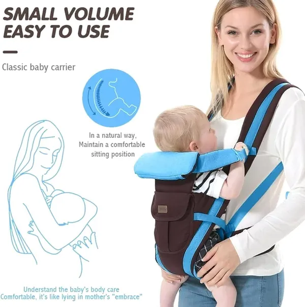 Woocute_Baby_Front_Carrier_Shoulder_Belt_,_Cuddler_Kids_Facing_In_And_Out_Position,_Baby_Holding_Strap_Adjustable_Carry_Bag_Baby_Carrier_Blue,_Front_Carry_Facing_Out