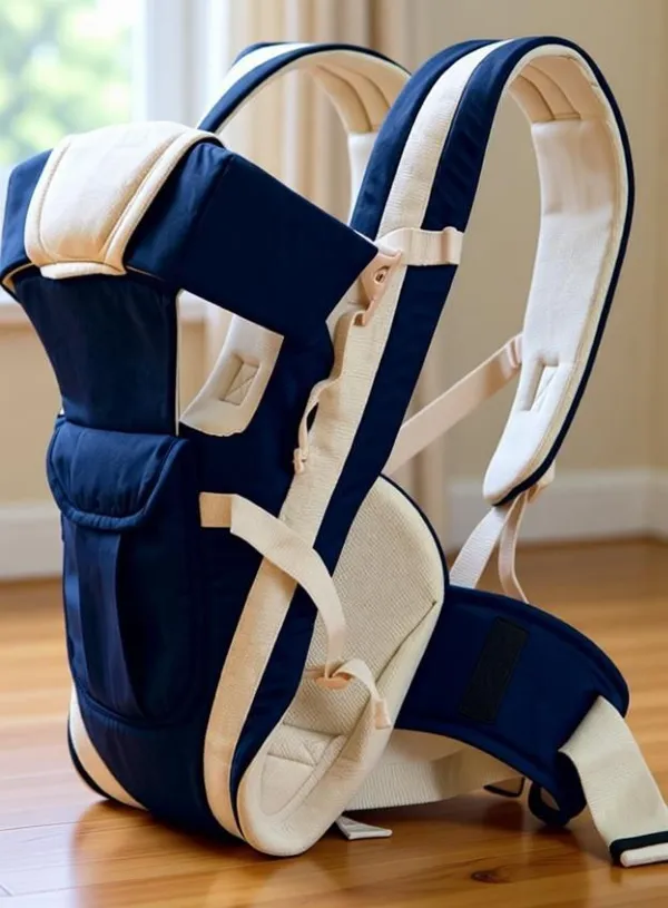 Herchoice_Bag_Baby_Carrier_Blue,_Front_Carry_Facing_In