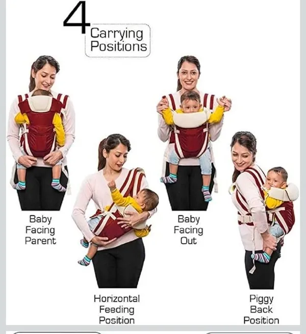 Herchoice_Baby_Carrier_Bag_Baby_Carrier_Maroon,_Front_Carry_Facing_In