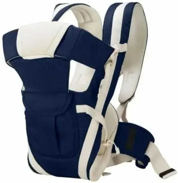 Ctm_Exports_Baby_Carry_Bags_For_0_To_2_Years_|_Baby_Carrier_Cloth_|_Baby_Carrier,_Carry_Bag_|_4-In-1_Adjustable_Baby_Carrier_Cum_Kangaroo_Bag_/_Honeycomb_Texture_Baby_Carry_Sling_/_Back/_Front_Carrier_For_Baby_With_Safety_Belt_And_Buckle_Straps_Blue_Baby_Carrier_Blue,_Front_Carry_Facing_In
