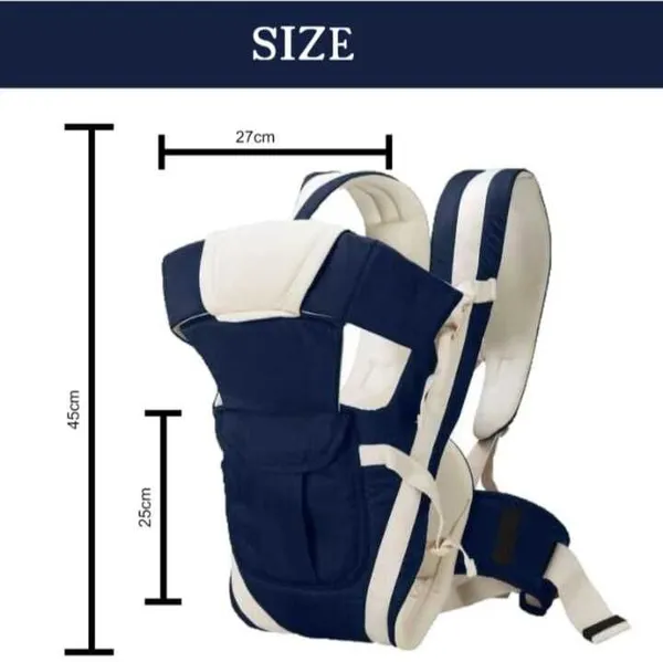 Ctm_Exports_Baby_Carry_Bags_For_0_To_2_Years_|_Baby_Carrier_Cloth_|_Baby_Carrier,_Carry_Bag_|_4-In-1_Adjustable_Baby_Carrier_Cum_Kangaroo_Bag_/_Honeycomb_Texture_Baby_Carry_Sling_/_Back/_Front_Carrier_For_Baby_With_Safety_Belt_And_Buckle_Straps_Blue_Baby_Carrier_Blue,_Front_Carry_Facing_In