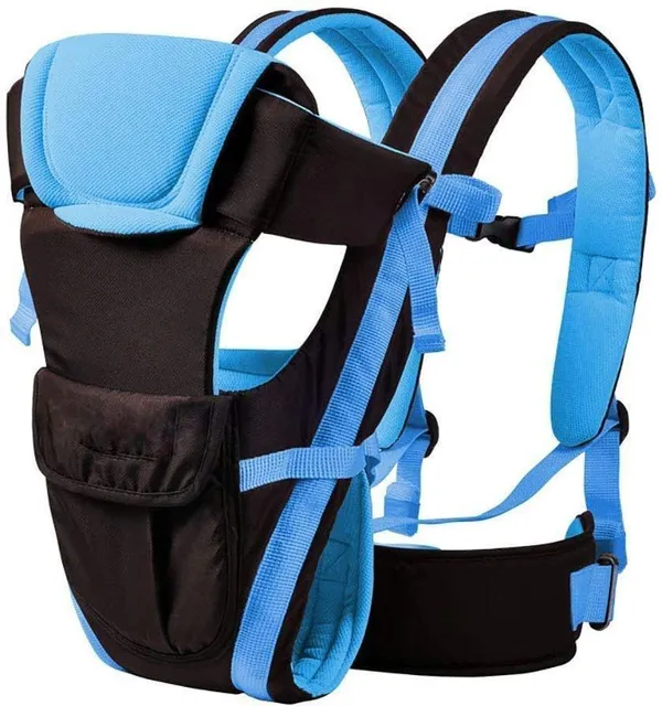 Crempire_Kids_4-In-1_Adjustable_Baby_Carrier_Cum_Kangaroo_Bag/Honeycomb_Texture_Baby_Carry_Sling/Back/Front_Carrier_For_Baby_With_Safety_Belt_And_Buckle_Straps_Blue_Baby_Carrier_Blue,_Back_Carry