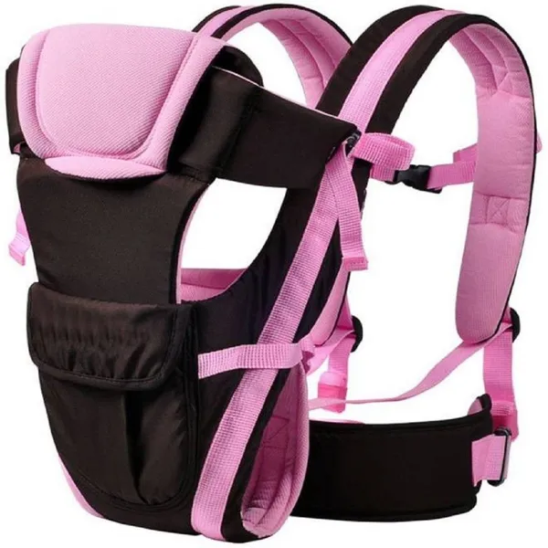 Budum_Budum_Baby_Carrier_Shoulder_Belt_Sling_Backpack_Baby_Holding_Strap_Adjustable_Carry_Baby_Carrier_Pink,_Front_Carry_Facing_Out