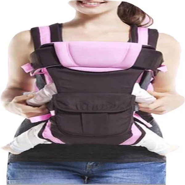 Budum_Budum_Baby_Carrier_Shoulder_Belt_Sling_Backpack_Baby_Holding_Strap_Adjustable_Carry_Baby_Carrier_Pink,_Front_Carry_Facing_Out