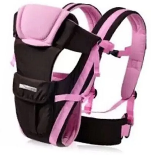 Dream_Choice_4-In-1_Baby_Carrier_Cum_Kangaroo_Bag_With_Safety_Belt_And_Buckle_Straps_Black_Baby_Carrier_Black,_Pink,_Front_Carry_Facing_In