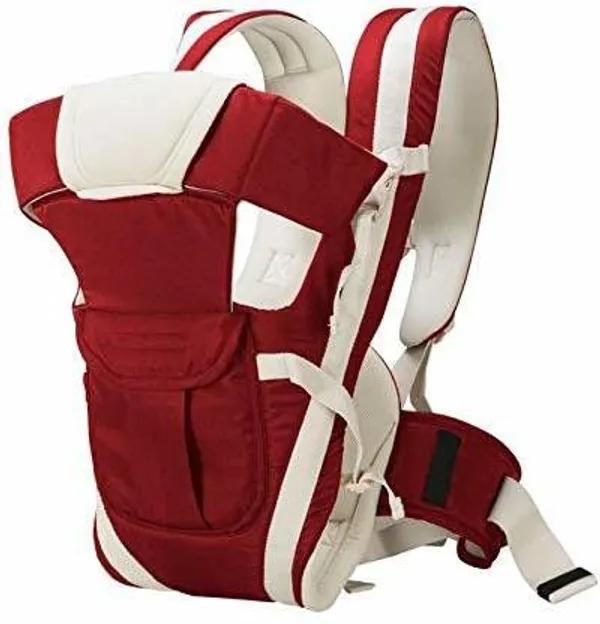 Avni_Collection_Baby_Carrier_Bag/Adjustable_Hands_Free_4_In_1_Maroon_Front_Carry_Facing_Baby_Carrier_Maroon,_Front_Carry_Facing_In