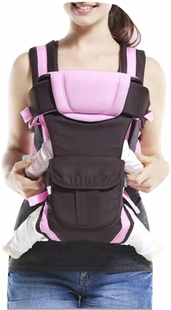Mom_And_Son_Breathable_Carrier_4_In_1_Infant_Backpack_Baby_Carrier_Pink,_Front_Carry_Facing_Out
