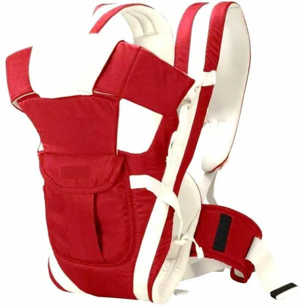 Mom_And_Son_Breathable_Carrier_4_In_1_Infant_Backpack_Baby_Carrier_Red,_Front_Carry_Facing_Out