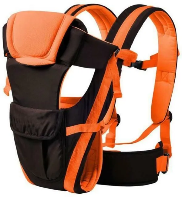 Duza_Baby_Carrier_4In1_Adjustable_Kangaroo_Style_Bag_Baby_Carrier_Orange,_Front_Carry_Facing_In