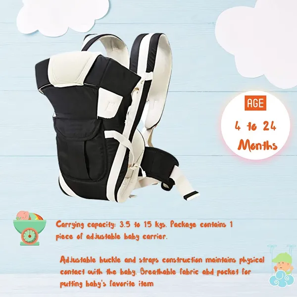 Carryx_Baby_Carrier_Bag_For_0_To_2_Years,_4-In-1_Position,_Soft_&_Comfortable_Baby_Carrier_Black,_Front_Carry_Facing_In
