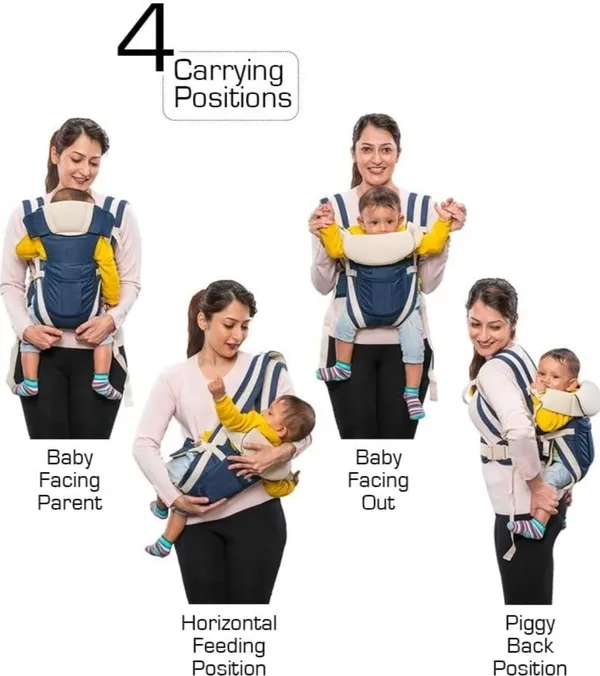 Vi_International_Adjustable_Hands-Free_4-In-1_Baby_Carrier_Bag_Baby_Carrier_Navy_Blue,_Front_Carry_Facing_In