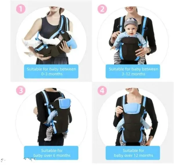 V_N_International_Baby_Carrier_4_In_1_Position_With_Comfortable_/_Carry_Bag_/_Head_Support_Baby_Carrier_Firozi,_Front_Carry_Facing_In