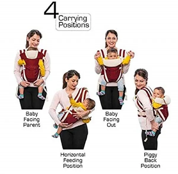 V_N_International_Baby_Carrier_4_In_1_Position_With_Comfortable_/_Carry_Bag_/_Head_Support_Baby_Carrier_Purple,_Front_Carry_Facing_In