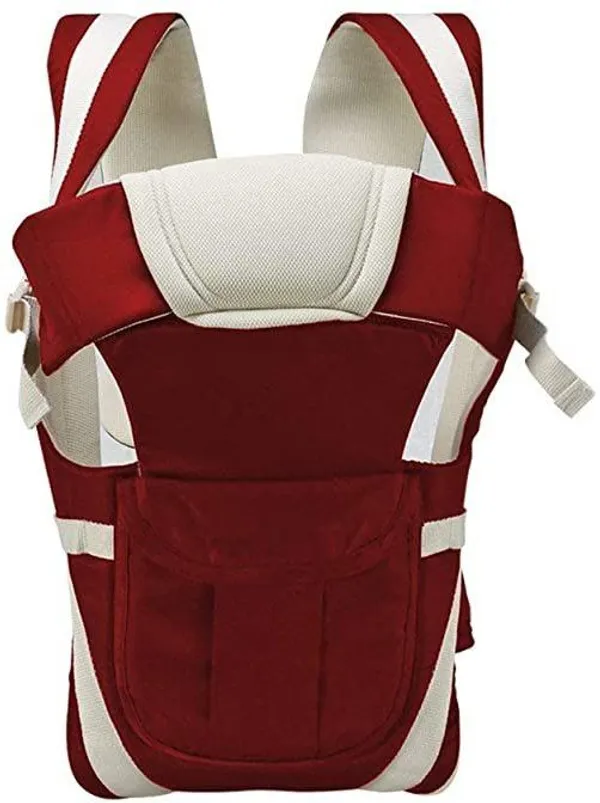 Vom_Do_Baby_Carrier_4_In_1_Comfortable_With_Safety_Belt_,Carry_Bag_Head_Support_Baby_Carrier_Maroon,_Front_Carry_Facing_In