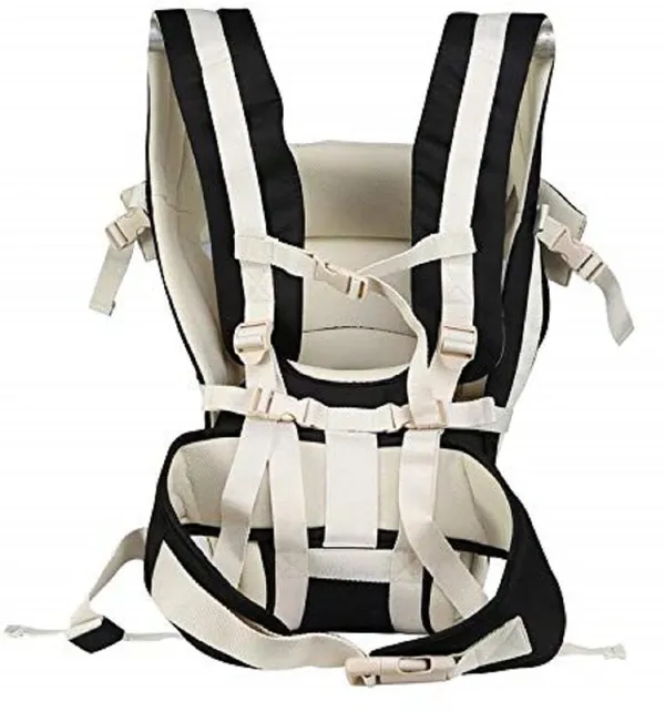 Alwaysup_4-In-1_Adjustable_Baby_New_Carrier_Cum_Kangaroo_Bag/Honeycomb_Texture_Black_Baby_Carrier_Blue,_Front_Carry_Facing_Out